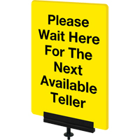 Sign Bracket for Portable Post, Black Mukwa Safety Services