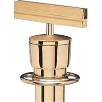 Sign Bracket for Portable Post, Polished Brass Mukwa Safety Services