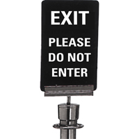 "Exit: Please Do Not Enter" Crowd Control Sign, 11" x 7", Plastic, English Mukwa Safety Services