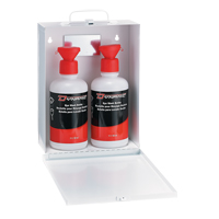 Dynamic Eyewash Station with Empty Bottles, Double Mukwa Safety Services