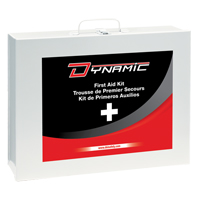 Trousse de premiers soins industrielle pour usage g&eacute;n&eacute;ral Dynamic, Dispositif m&eacute;dical Classe 1, Boîte en m&eacute;tal Mukwa Safety Services