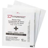 Dynamic Gauze, Pad, 3" L x 3" W, Sterile, Medical Device Class 1 Mukwa Safety Services