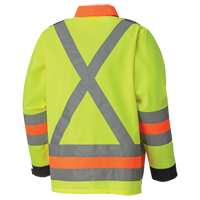 6007 Breathable Traffic Safety Jacket, Polyester, High Visibility Lime-Yellow, X-Small Mukwa Safety Services
