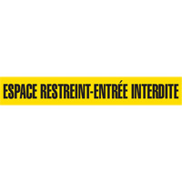 Barricade Tape, French, 3" W x 1000' L, 3 mils, Black on Yellow Mukwa Safety Services