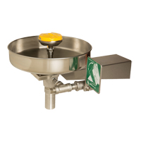 Eye/Face Wash Station, Wall-Mount Installation, Stainless Steel Bowl Mukwa Safety Services
