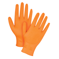 Heavyweight Gripper Gloves, 2X-Large, Nitrile, 7-mil, Powder-Free, Orange Mukwa Safety Services