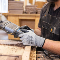 Gants r&eacute;sistants aux coupures, Taille Petit/7, Calibre 10, Rev&ecirc;tement Mousse de nitrile, Enveloppe en Dyneema, ASTM ANSI niveau A3/EN 388 niveau C Mukwa Safety Services