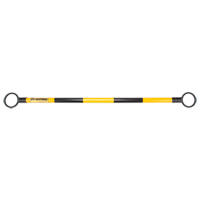 Telescopic Barricade Bar, 85" Extended Length, Black/Yellow Mukwa Safety Services