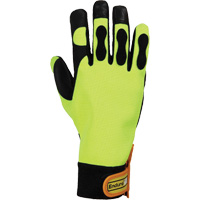 Endura&reg; Hi-Viz Chainsaw Gloves, Size Large/9, Goatskin Palm Mukwa Safety Services