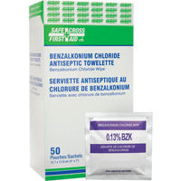 Benzalkonium Chloride Wipes, Towelette, Antiseptic Mukwa Safety Services