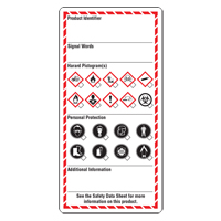Workplace Labels, Cardstock, 3" W x 6" H, English Mukwa Safety Services