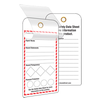 GHS Self-Laminating Workplace Tags, Cardstock, 3" W x 6" H, English Mukwa Safety Services