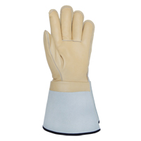 Lineman's Gloves, Small, Grain Cowhide Palm Mukwa Safety Services