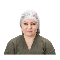 Bonnet bouffant pliss&eacute;, Polypropyl&egrave;ne, 21", Blanc Mukwa Safety Services