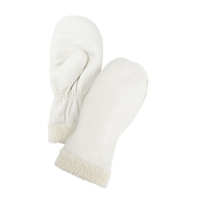 Mitaines d'hiver en cuir fleur de premi&egrave;re qualit&eacute; doubl&eacute;es de boa, Taille Grand, Mitaine Mukwa Safety Services