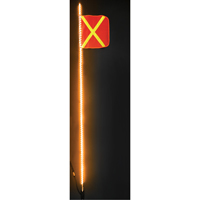 Safety Whip&reg; Heavy-Duty LED Whips, Hitch Mount, 8 High, Orange with Reflective Mukwa Safety Services