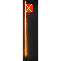 Safety Whip&reg; Heavy-Duty LED Whips, Hitch Mount, 10 High, Orange with Reflective Mukwa Safety Services