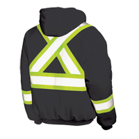 Chandail avec capuchon de s&eacute;curit&eacute;, Polyester, Grand, Noir Mukwa Safety Services