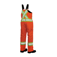 Lined Safety Overalls, Polyester/Polyurethane, Large, High Visibility Orange Mukwa Safety Services