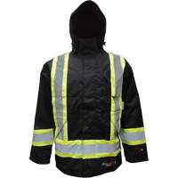 Manteau isol&eacute;, Polyester/Polyur&eacute;thane, Noir, Petit Mukwa Safety Services