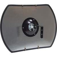 Miroir convexe rectangulaire/rond avec support, 12" h x 18" la, Int&eacute;rieur/Ext&eacute;rieur Mukwa Safety Services