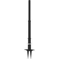 PLUS Barrier Post, 42" High, Black Mukwa Safety Services