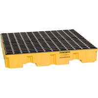 Spill Containment Pallet, 66 US gal. Spill Capacity, 51.5" x 51.5" x 8" Mukwa Safety Services