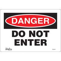 Enseigne Do Not Enter, 7" x 10", Vinyle, Anglais Mukwa Safety Services