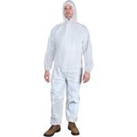 Combinaisons &agrave; capuchon, 2T-Grand, Blanc, Microporeux Mukwa Safety Services