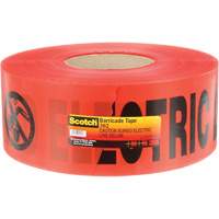Scotch&reg; Buried Barricade Tape, English, 3" W x 1000' L, 4 mils, Black on Red Mukwa Safety Services