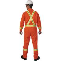 Combinaison non doubl&eacute;e haute visibilit&eacute;, Taille Petit, Orange Mukwa Safety Services