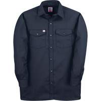 Long-Sleeved Twill Work Shirt, Men's, 4X-Large, Navy Blue Mukwa Safety Services