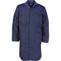 Lab Coat, Poly-Cotton, 32, Navy Blue Mukwa Safety Services