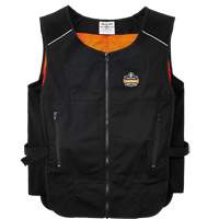 Chill-Its&reg; 6260 Lightweight Phase Change Cooling Vest with Packs, Small/Medium, Black Mukwa Safety Services