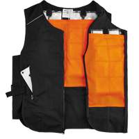 Chill-Its&reg; 6260 Lightweight Phase Change Cooling Vest with Packs, Small/Medium, Black Mukwa Safety Services