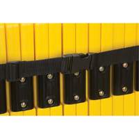 Portable Mobile Barrier, 40" H x 13' L, Yellow Mukwa Safety Services