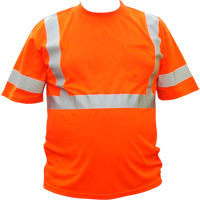 High Visibility Short-Sleeved Shirt, Cotton, 2X-Large, High Visibility Orange Mukwa Safety Services
