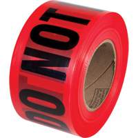 Ruban pour barricades Danger Do Not Enter PrimeGuard, Anglais, 3" la x 1000' lo, Noir/rouge Mukwa Safety Services