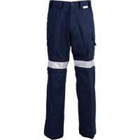 High Visibility Pants, Poly-Cotton, 32, Navy Blue Mukwa Safety Services