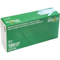 Puncture-Resistant Medical-Grade Disposable Gloves, Small, Nitrile, 4.5-mil, Powder-Free, Blue, Class 2 Mukwa Safety Services
