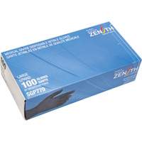 Puncture-Resistant Medical-Grade Disposable Gloves, Large, Nitrile, 5-mil, Powder-Free, Black, Class 2 Mukwa Safety Services