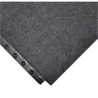 24/Seven&reg; Locksafe&reg; Anti-Fatigue Mat, Smooth, 3' x 3' x 5/8", Black, Natural Rubber Mukwa Safety Services