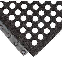 24/Seven&reg; Locksafe&reg; Anti-Fatigue Mat, Honeycomb, 3' x 3' x 5/8", Black, Natural Rubber Mukwa Safety Services