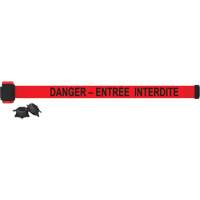 Wall Mount Barrier, Plastic, Magnetic Mount, 7', Red Tape Mukwa Safety Services