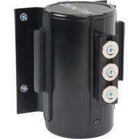 Wall Mount Barrier with Magnetic Tape, Steel, Screw Mount, 12', Black Tape Mukwa Safety Services