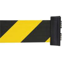 Magnetic Tape Cassette for Build-Your-Own Crowd Control Barrier, 7', Black and Yellow Tape Mukwa Safety Services