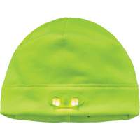 N-Ferno&reg; Skull Cap Beanie Hat with LED Lights, One Size, High-Visibility Lime Green Mukwa Safety Services