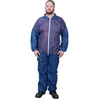 Coveralls, Medium, Blue, Polypropylene Mukwa Safety Services