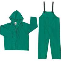 Dominator Limited Flammability Rain Suit, Large, Green Mukwa Safety Services