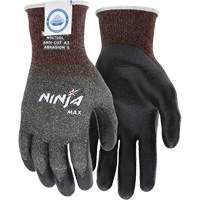 Ninja&reg; Max Cut Resistant Gloves, Size Large, 10 Gauge, Bi-Polymer Coated, Dyneema&reg; Shell, ASTM ANSI Level A3 Mukwa Safety Services